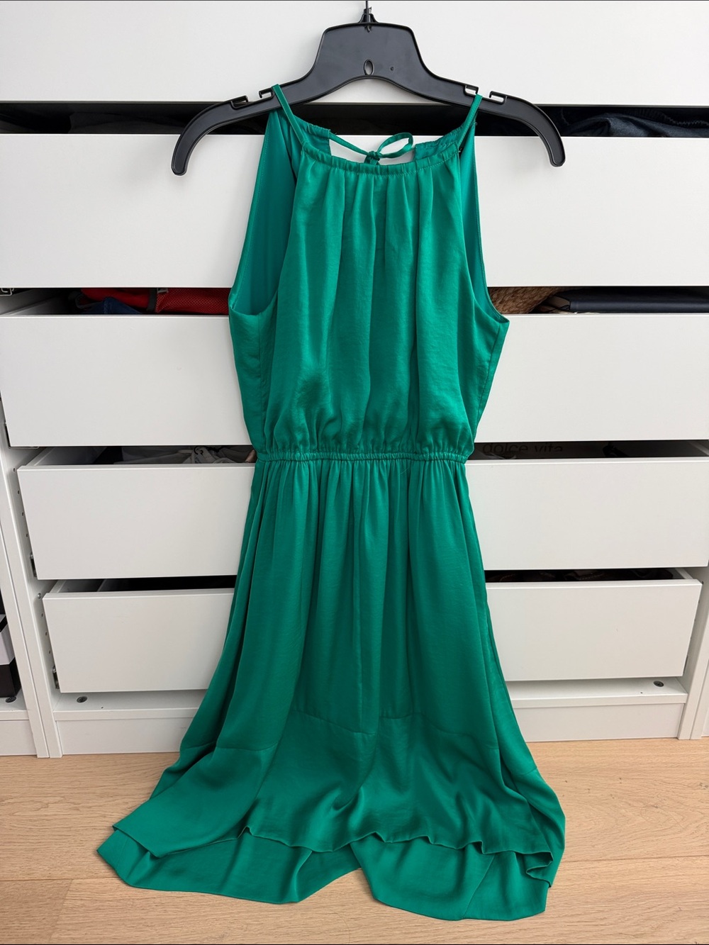 Banana Republic Emerald Green Halter Maxi Dress